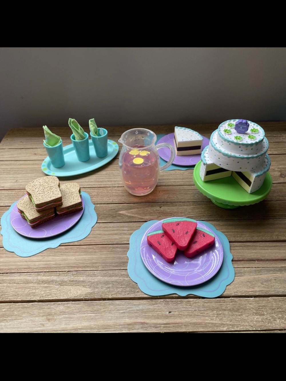 American Girl Doll Chrissa's Party Treats 2009 Retired Picnic Party Set NEW